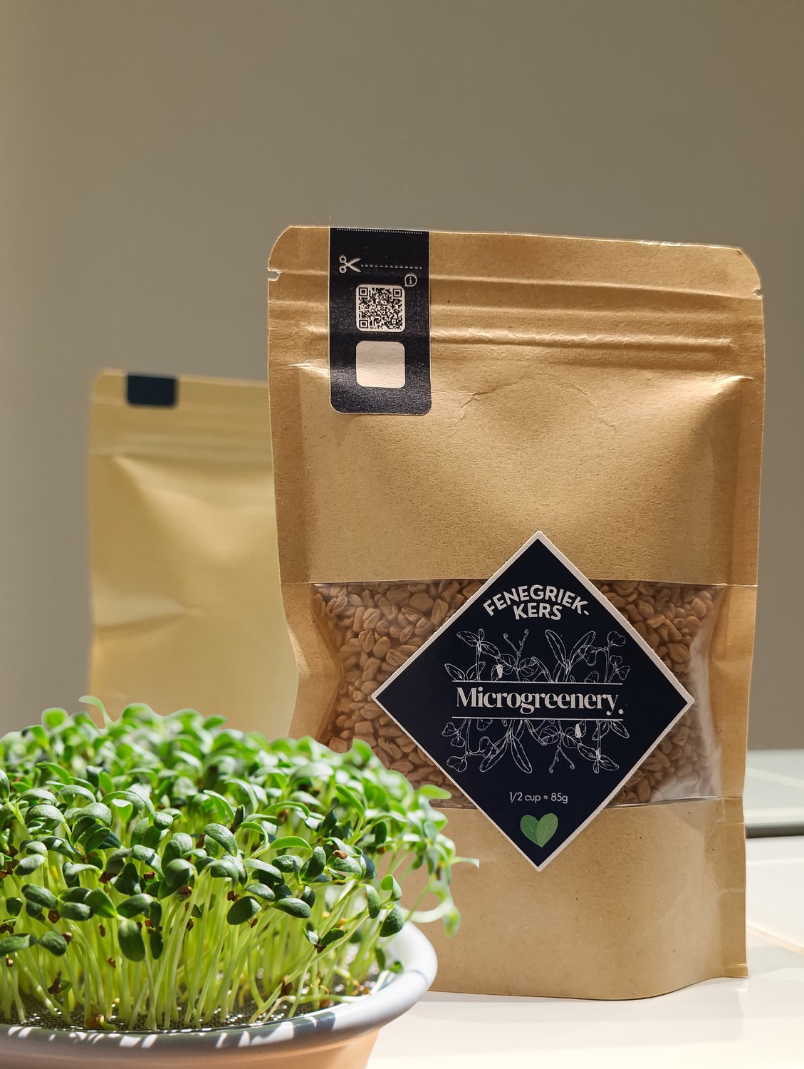 Microgreenery fenegriek kiemgroentezaden 85g zaden voor kiemgroenten
