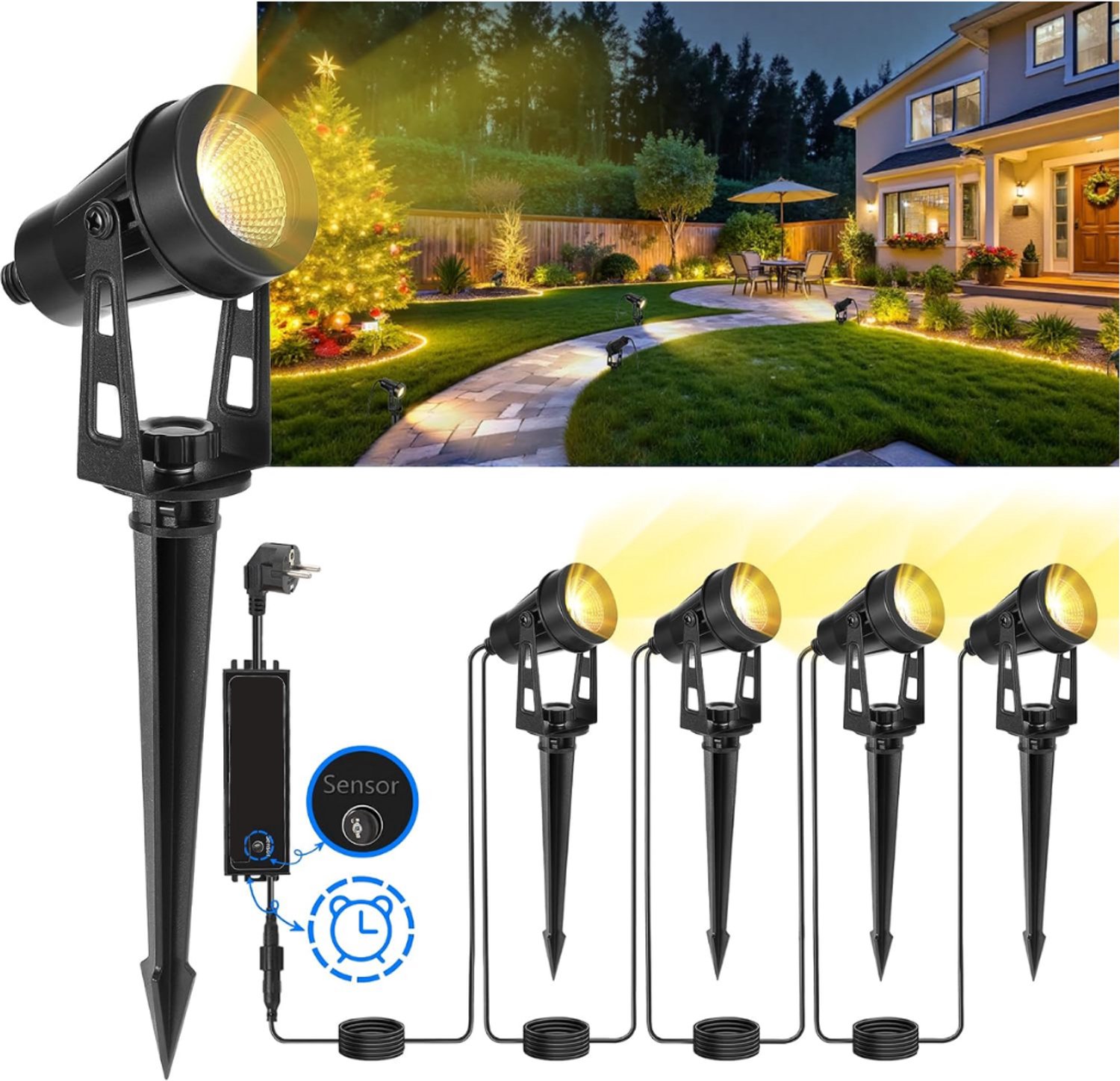 ZRNS® Tuinverlichting Buiten Staand - Moderne Staande Buitenlamp - Buitenverlichting - Waterdicht - 4 Stuks