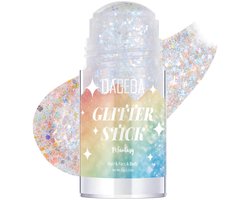 Prreal Fantasy White Body Glitter Stick,Sparkly Hair Face Glitter Makeup