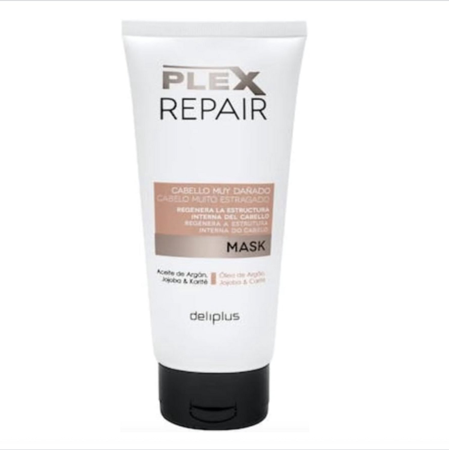 Deliplus Plex Repair voor beschadigd haar - haarmasker - plexrepair technologie - argan- jojoba- en shea-olie - 200 ml