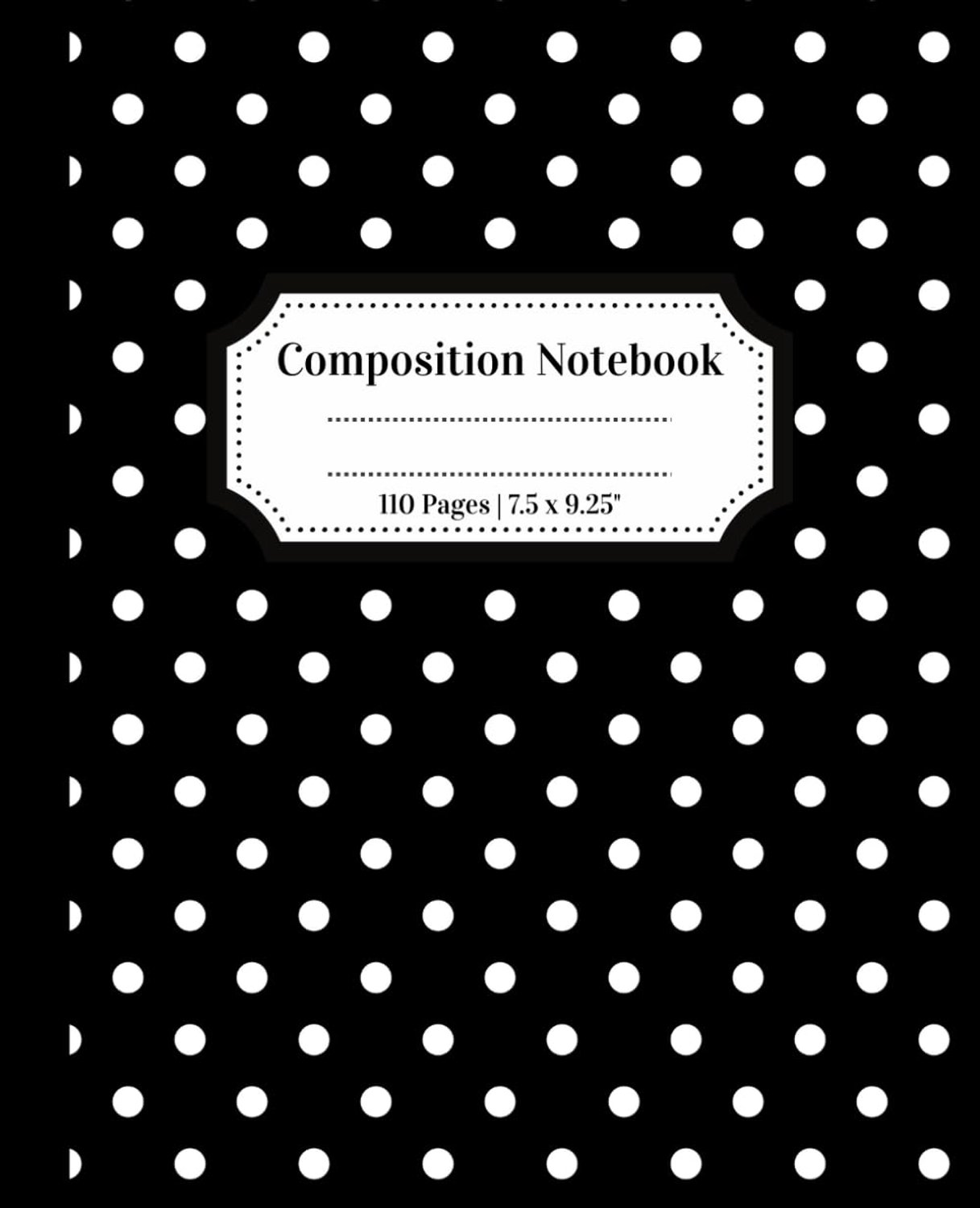 Playful Polka Dot Composition Notebook: Minimalist and Modern Design - ShopVlot