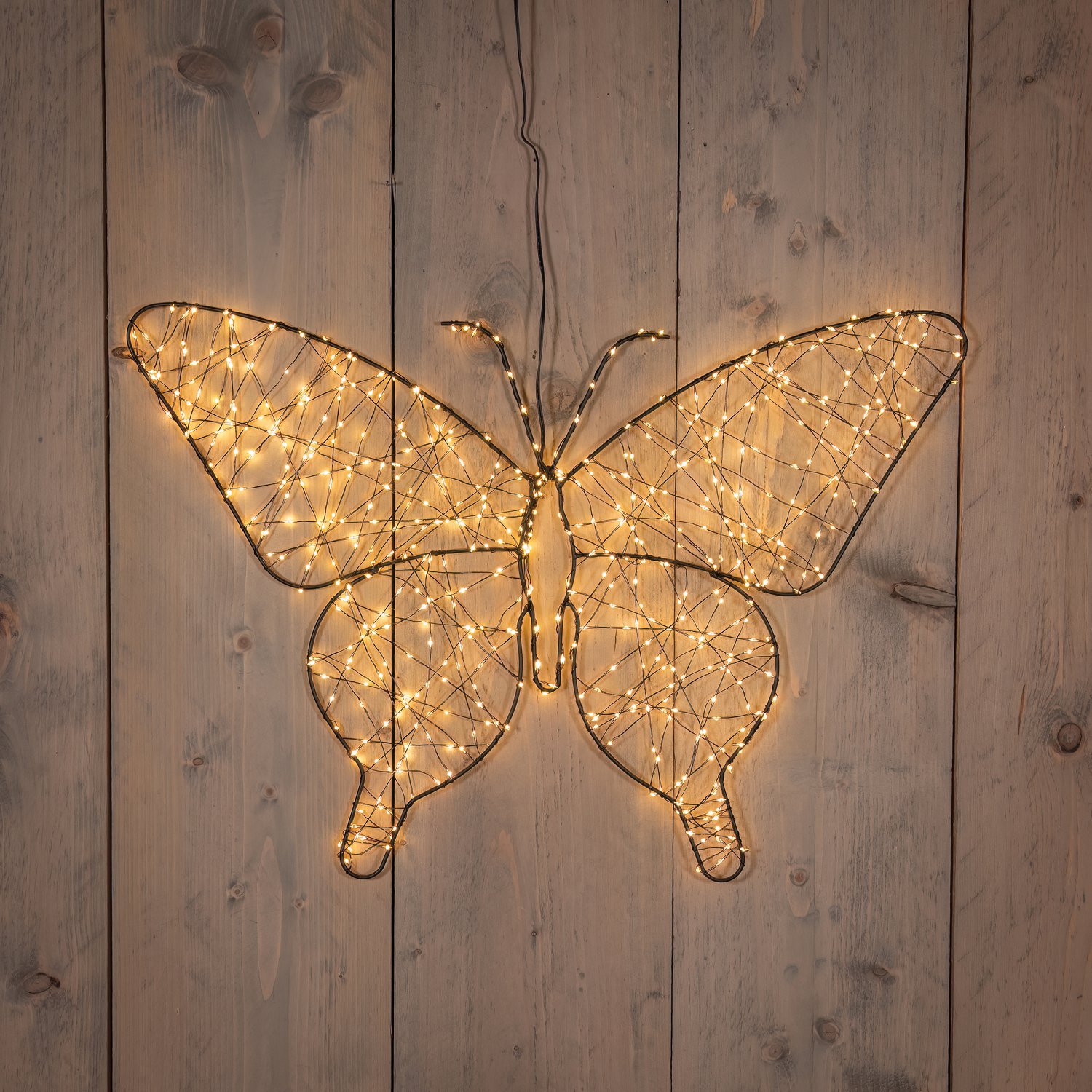 LED Vlinder Metaal Kerstverlichting | 600 LEDs Knipperfunctie | 43 cm | Classic Warm Wit | Anna's Collection