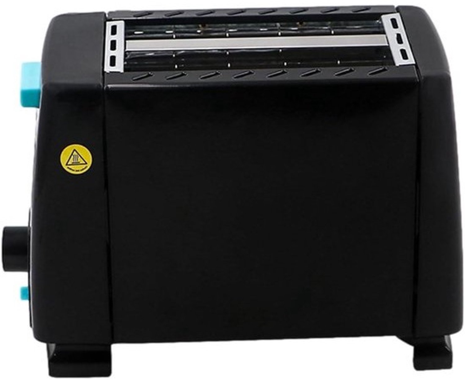 Grill met 2 sneden - Tostiapparaat en wafelijzer - Snel ontbijt bereiden - Dubbelzijdige verwarming - 650 W - Zwart
