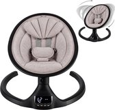 X Adventure Rocco Elektrische Wipstoel – Baby swing - Elektrische Babyschommel - Bluetooth & Afstandsbediening - Beige Nougat