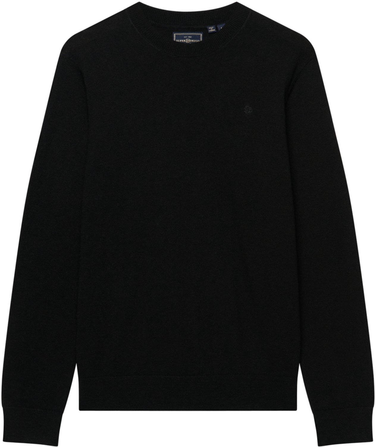 Superdry Trui Essential Lw Wool Blend Jumper M6110781a True Mannen Zwart
