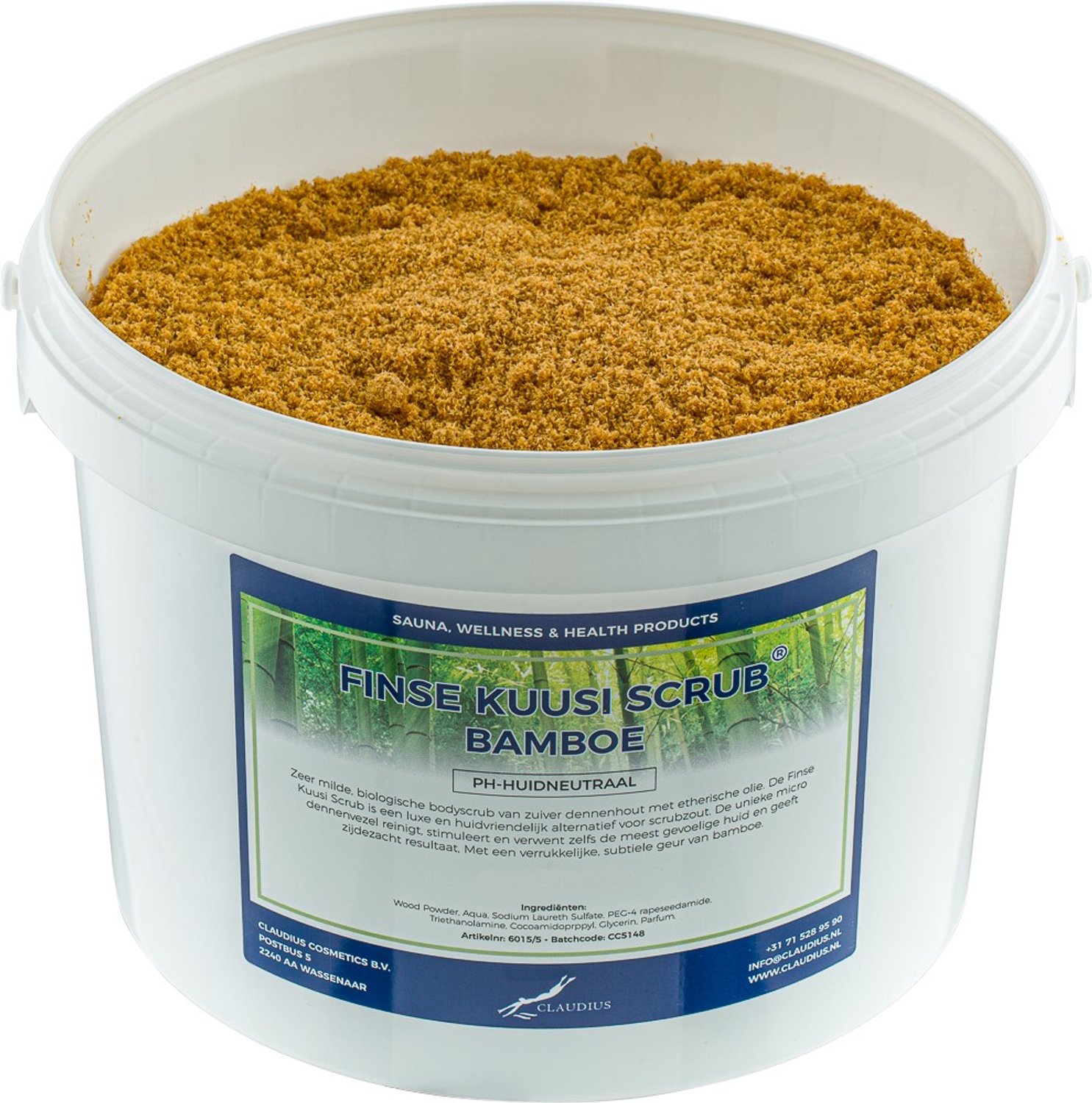 Claudius Kuusi Scrub Bamboe 1 liter - Hydraterende Lichaamsscrub - Body Scrub