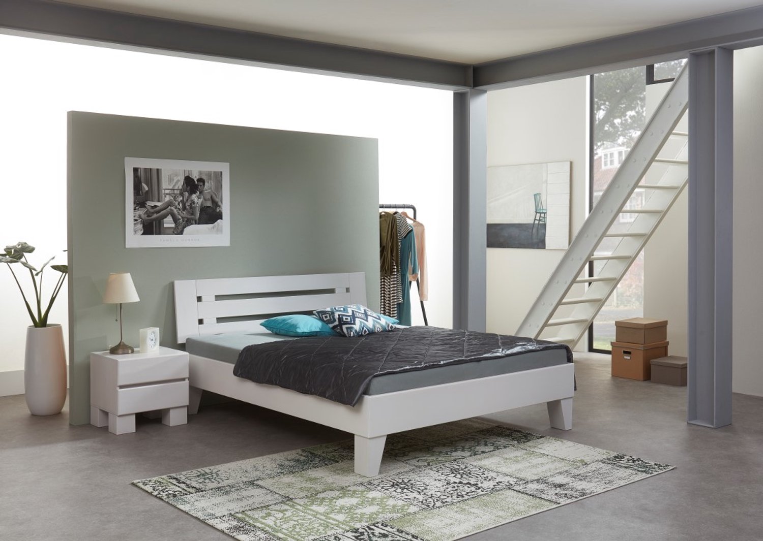 Bed Box Wonen Massief beuken houten bed Roese Premium 160x220 cm Natuur gelakt