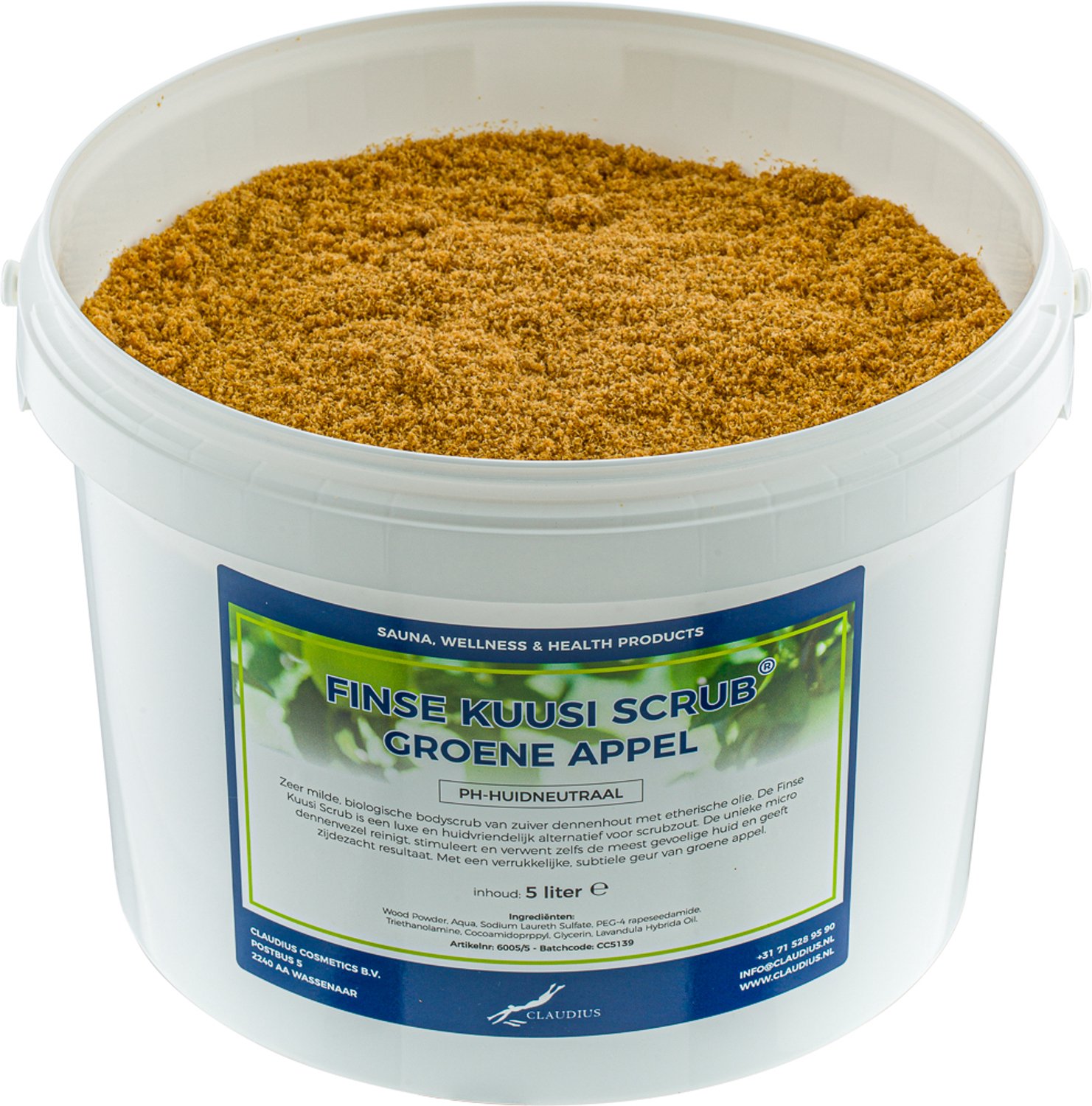 Claudius Kuusi Scrub Groene Appel 5 liter - Hydraterende Lichaamsscrub - Body Scrub