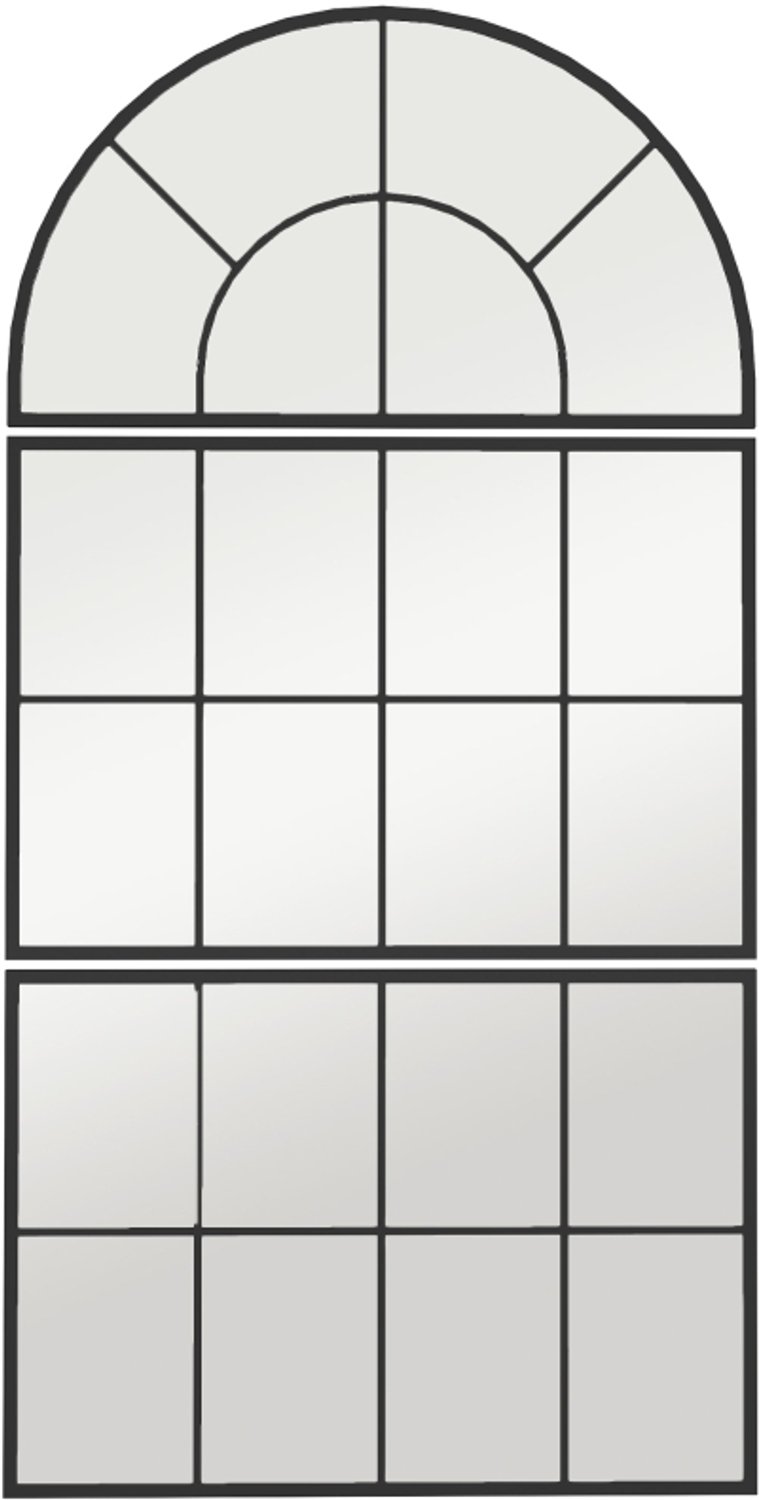 ZYLARO Raamspiegel - 3-delig - Metalen frame - 76 x 53 cm - Zwart