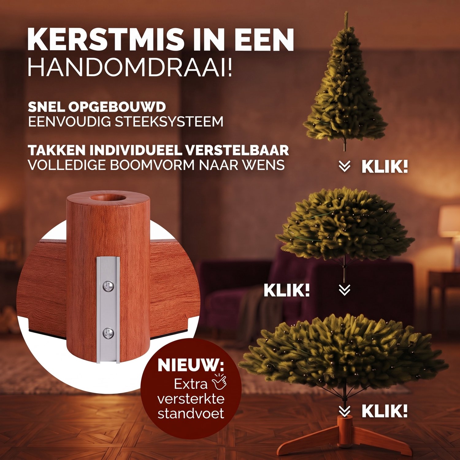 Casaria Kunstkerstboom XL - Lichtslinger 1355 Takpunten 180cm Groen – foto 2