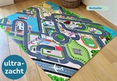 Mats & Joy® City Auto Speelmat 130x180cm - Speelkleed voor Kinderen - Fluweelzacht & Wasbaar - Anti-slip - Groot Auto Speeltapijt