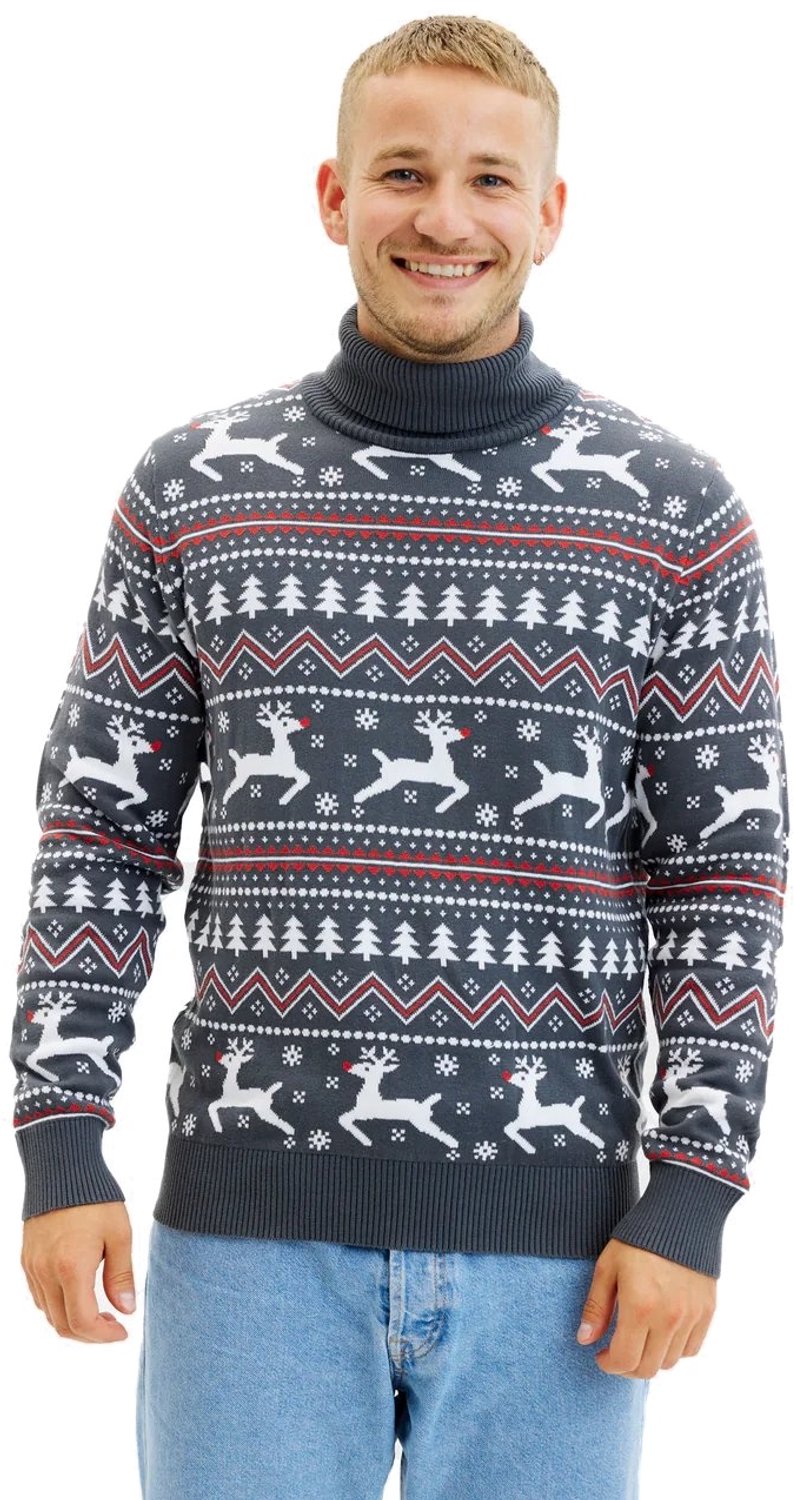 Happy Seasons Foute Kersttrui Dames & Heren - Christmas Sweater "De Stijlvolle Coltrui" - 100% Biologisch Katoen - Mannen & Vrouwen Maat XXXXL