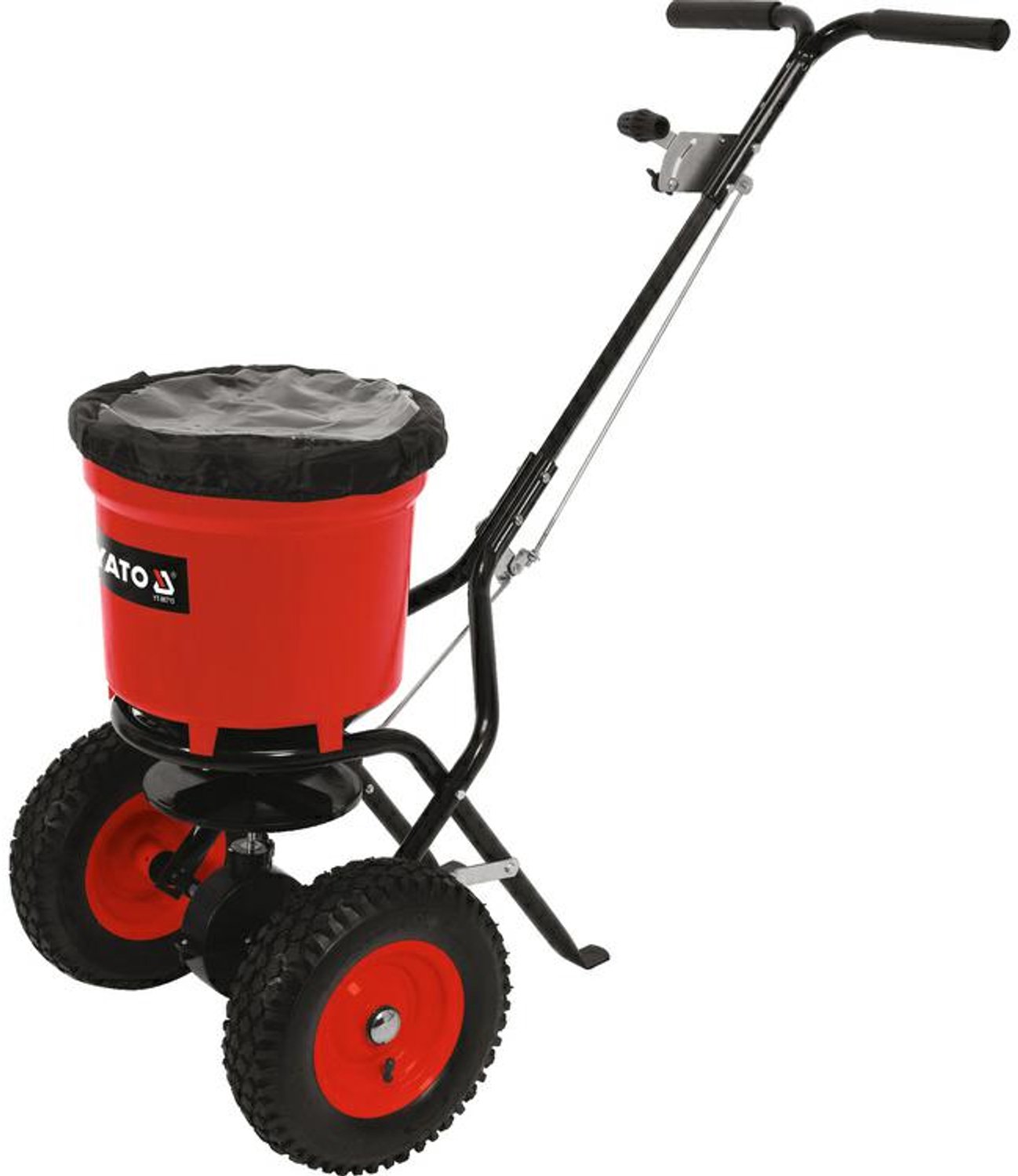 Yato strooiwagen YT-86715 - 23 liter, max. 25 kg, strooibreedte 3,05-3,66 m