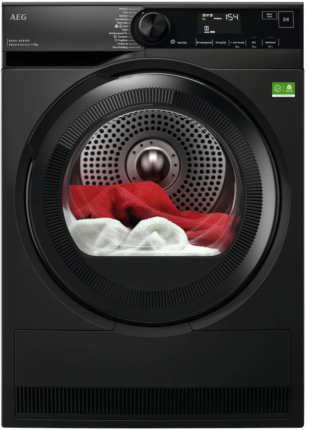 AEG TR868DS4, Vrijstaand, Warmtepomp, Zwart, 8KG