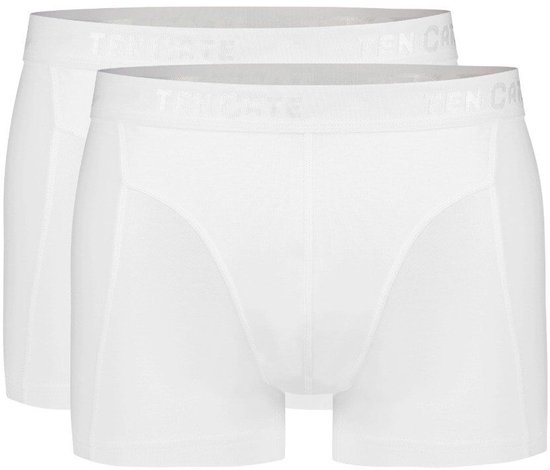 Set van twee witte Ten Cate shorts met elastische tailleband met merklogo.