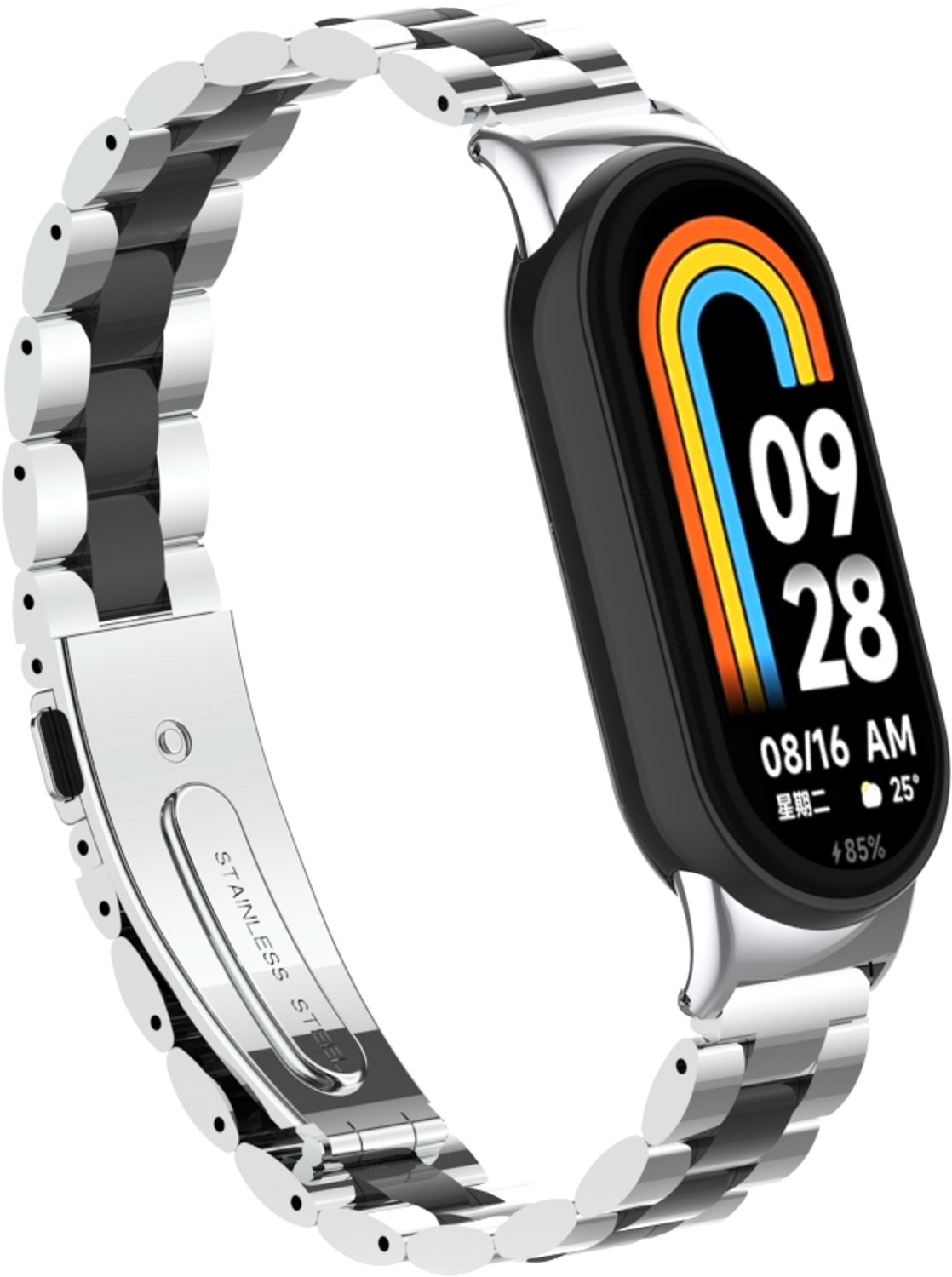 Stijlvolle roestvrijstalen polsband voor Xiaomi Mi Band 9
