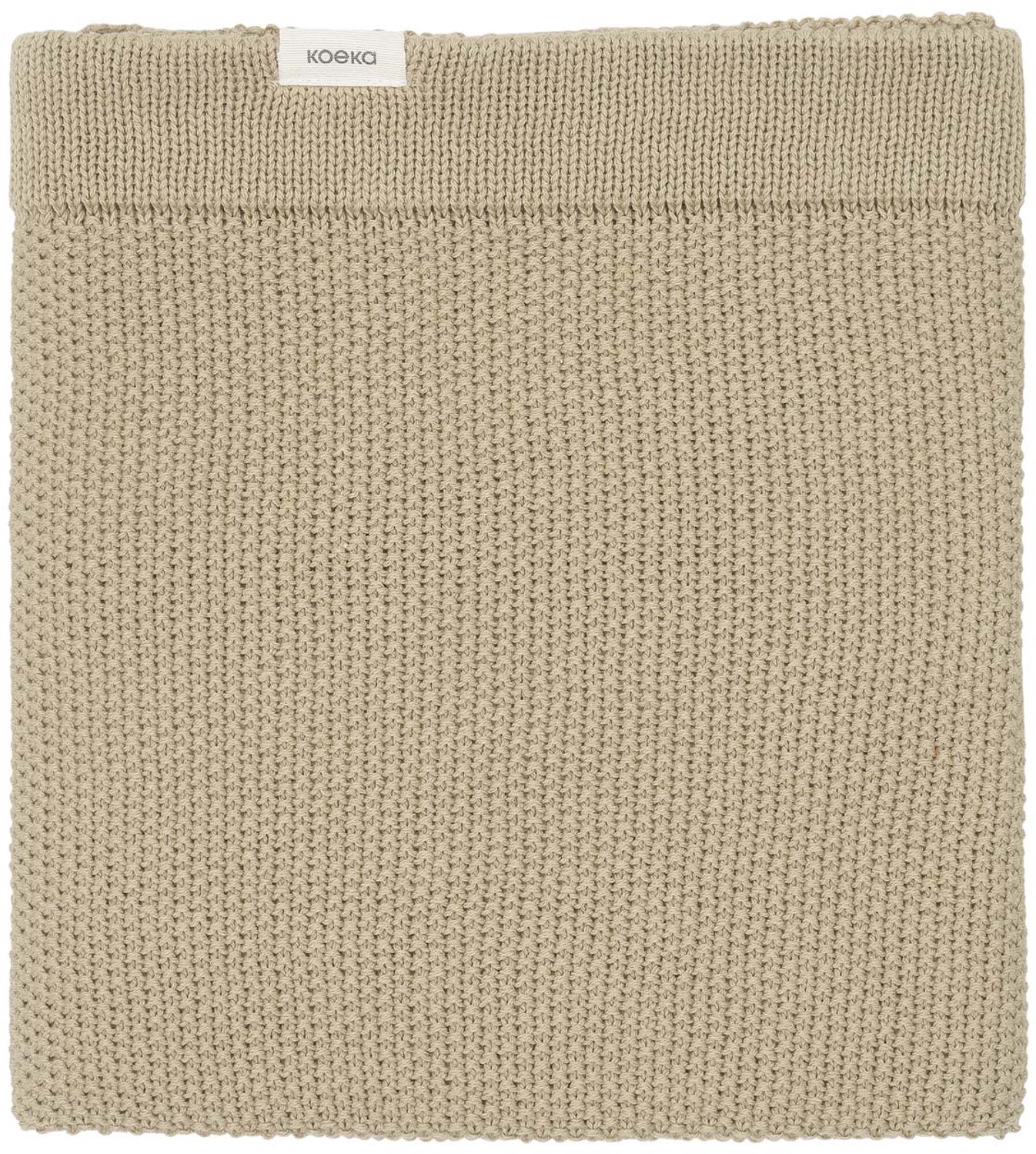 Koeka gebreide ledikantdeken Lisbon - olive - 100x140