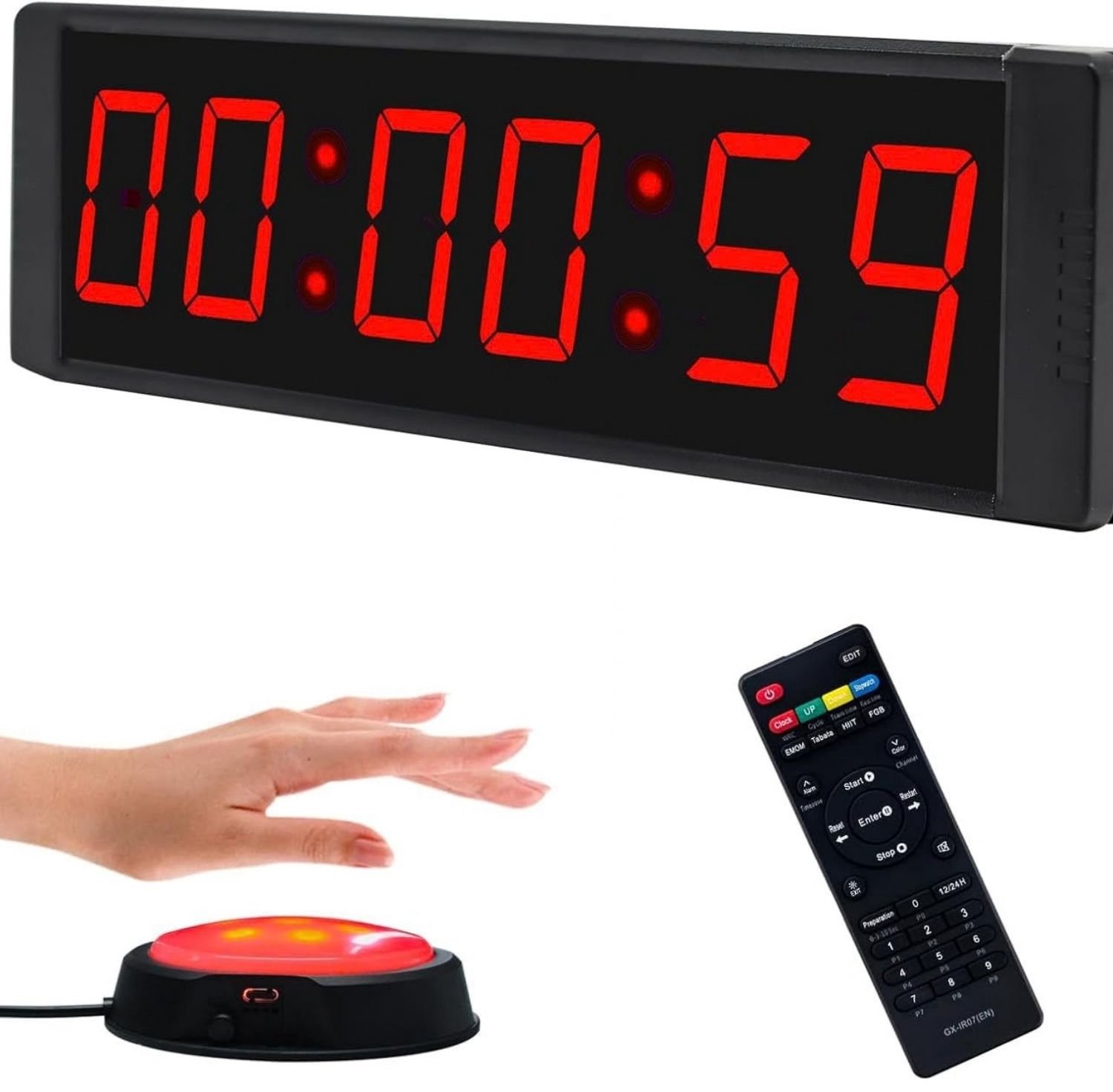 DailySupplies® Interval Timer - Stopwatch - Gym Timer-25x2.5x7.5 CM