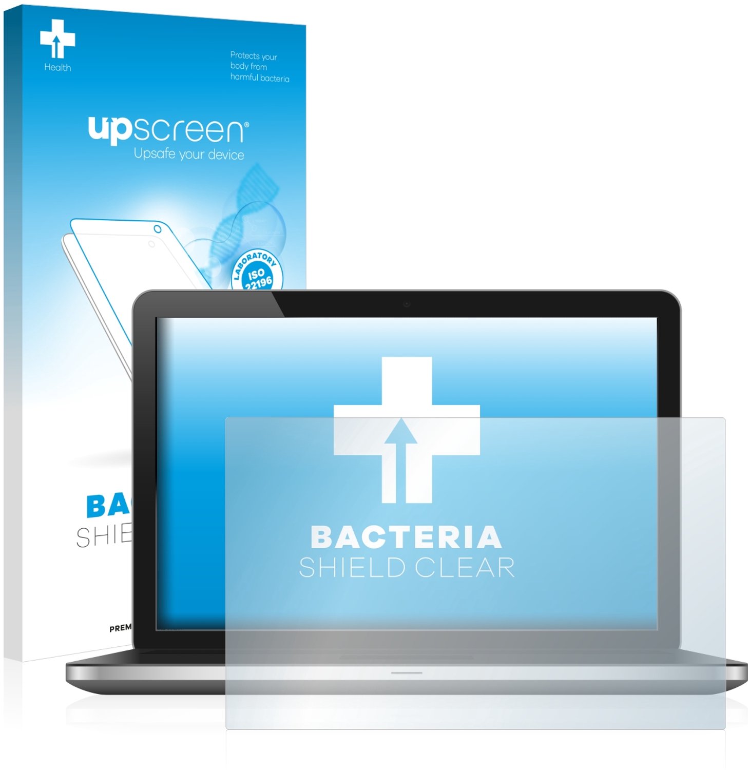 upscreen - Screenprotector voor Standaardmaten met 17.3 inch-scherm [383 mm x 215 mm, 16:9] - Folie Beschermfolie transparant antibacterieel