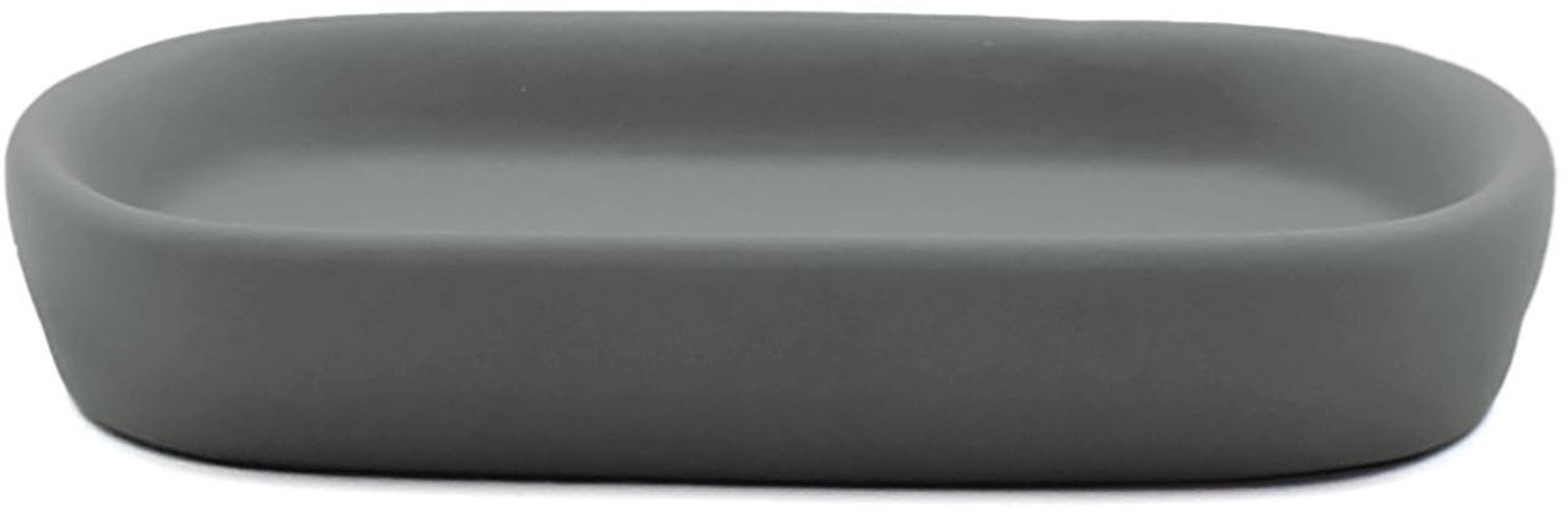 Douceur d'intérieur - Keramische zeepdispenser, 13,5 x 9,5 cm, CERALIA - grijs