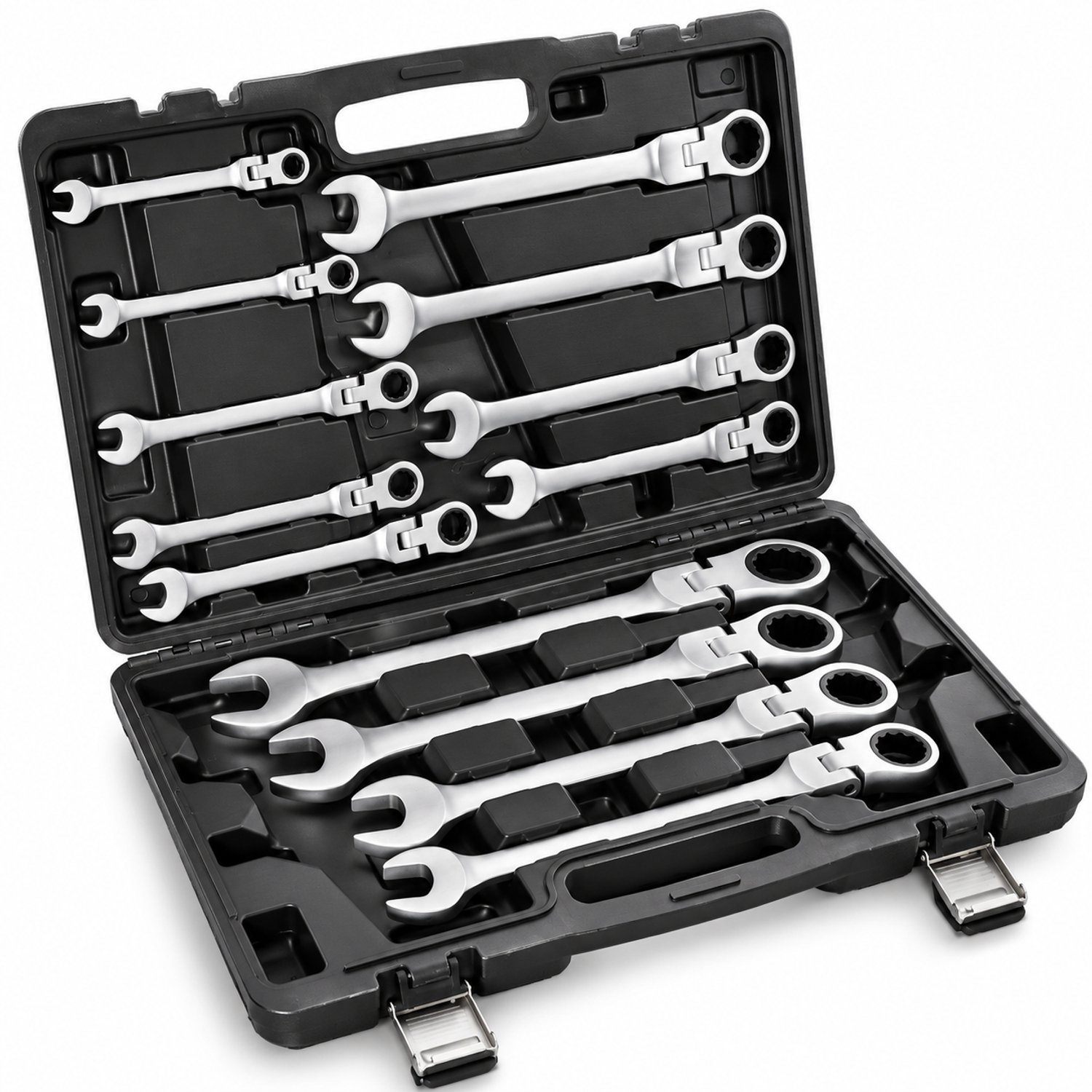 13-delige ringratelsleutelset 8-32 mm, flexibel en robuust