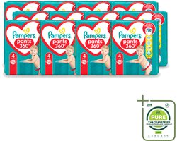 12 x Pampers – Luierbroekjes – Baby Dry Pants Maat 4 – 25 Luiers - Grootverpakking - Vaatwasstrips - Baby Luier - Droge Luier - Luier Voor Baby - Luier Maat 4 - Luier Voor 9-14 Kg