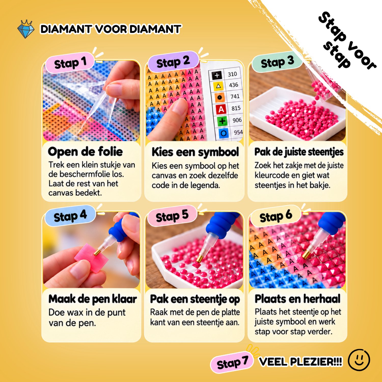 De Hobby Planeet Diamond Painting Dieren 30x40cm - Diamond Painting Volwassenen - Kinderen — afbeelding 2