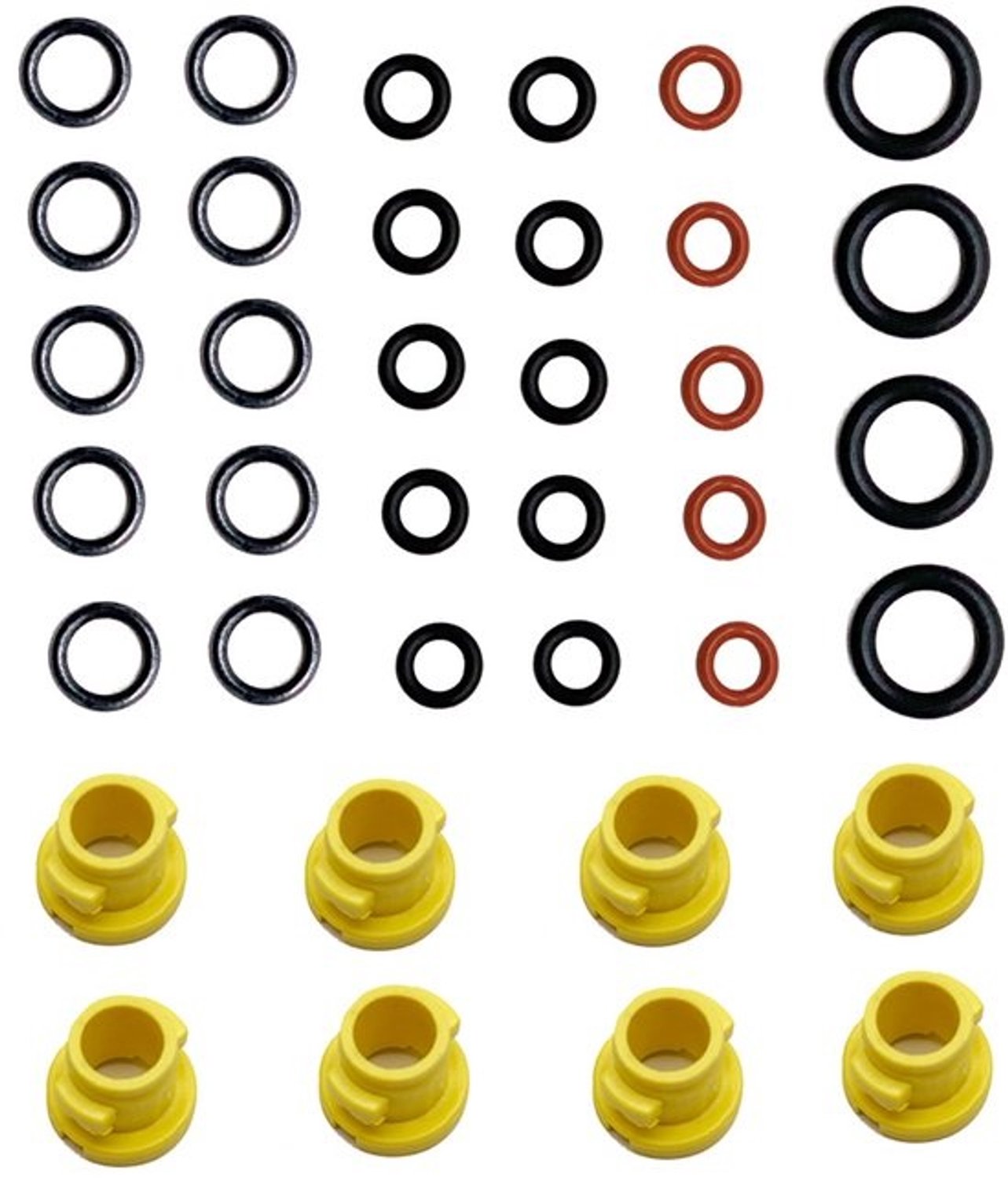 O-ring sproeierset - Accessoire voor Karcher hogedrukreiniger - Voor Karcher K2 K3 K4 K5 K6 K7 slangsproeiers - Reserve O-ring afdichting 2.640-729.0 van rubber - Voor efficiënte werking