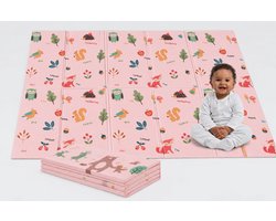 Speelmat Baby, Peuter & Kind 150x200 cm – Extra Dik Speelkleed – Voor Binnen & Buiten – Foam Kruipmat – Dubbelzijdig Opvouwbaar – Inclusief Opbergtas – Zacht & Veilig – Opvouwbare Speelmat Bosdieren & Natuur - baby cadeau - kraamcadeau