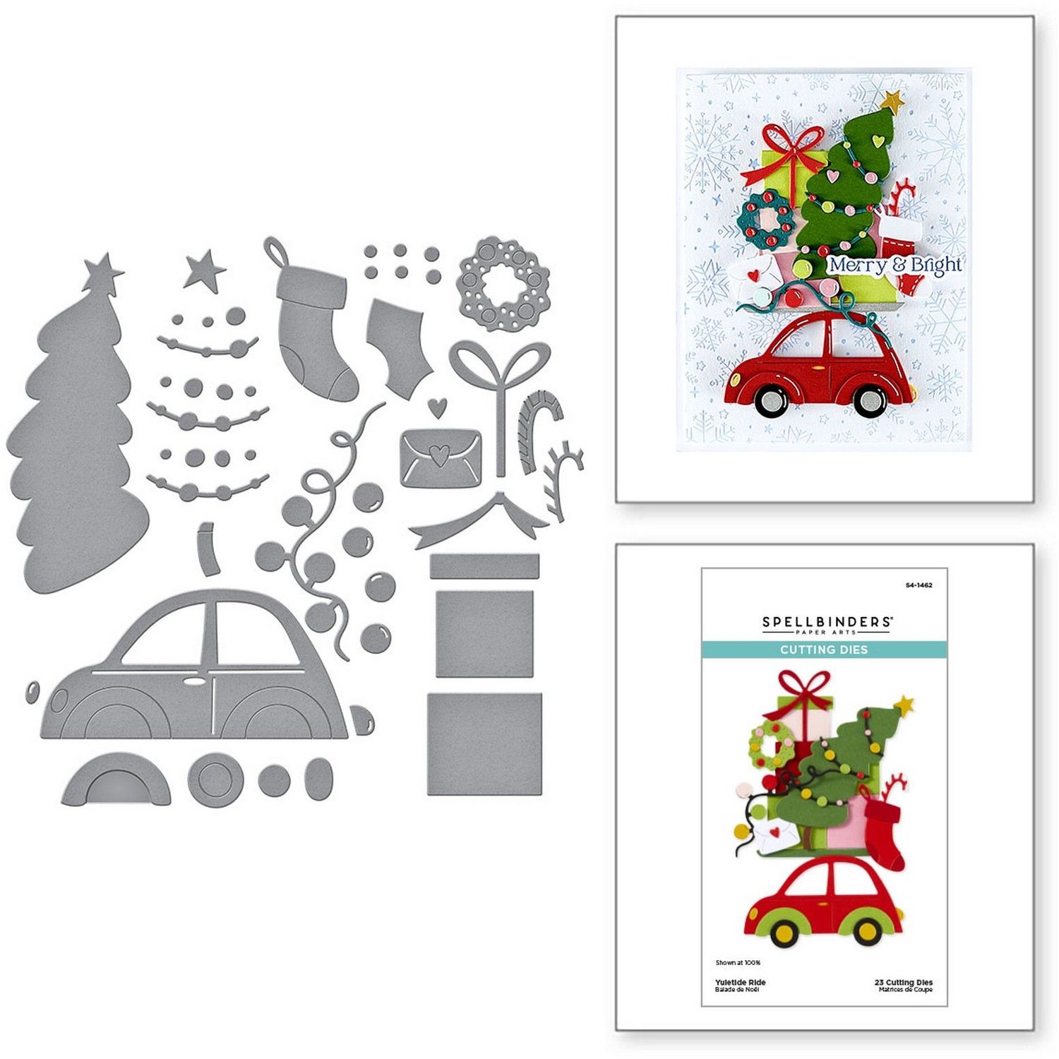 Spellbinders Snijmallen Kerst - Yuletide Ride - 23 st.