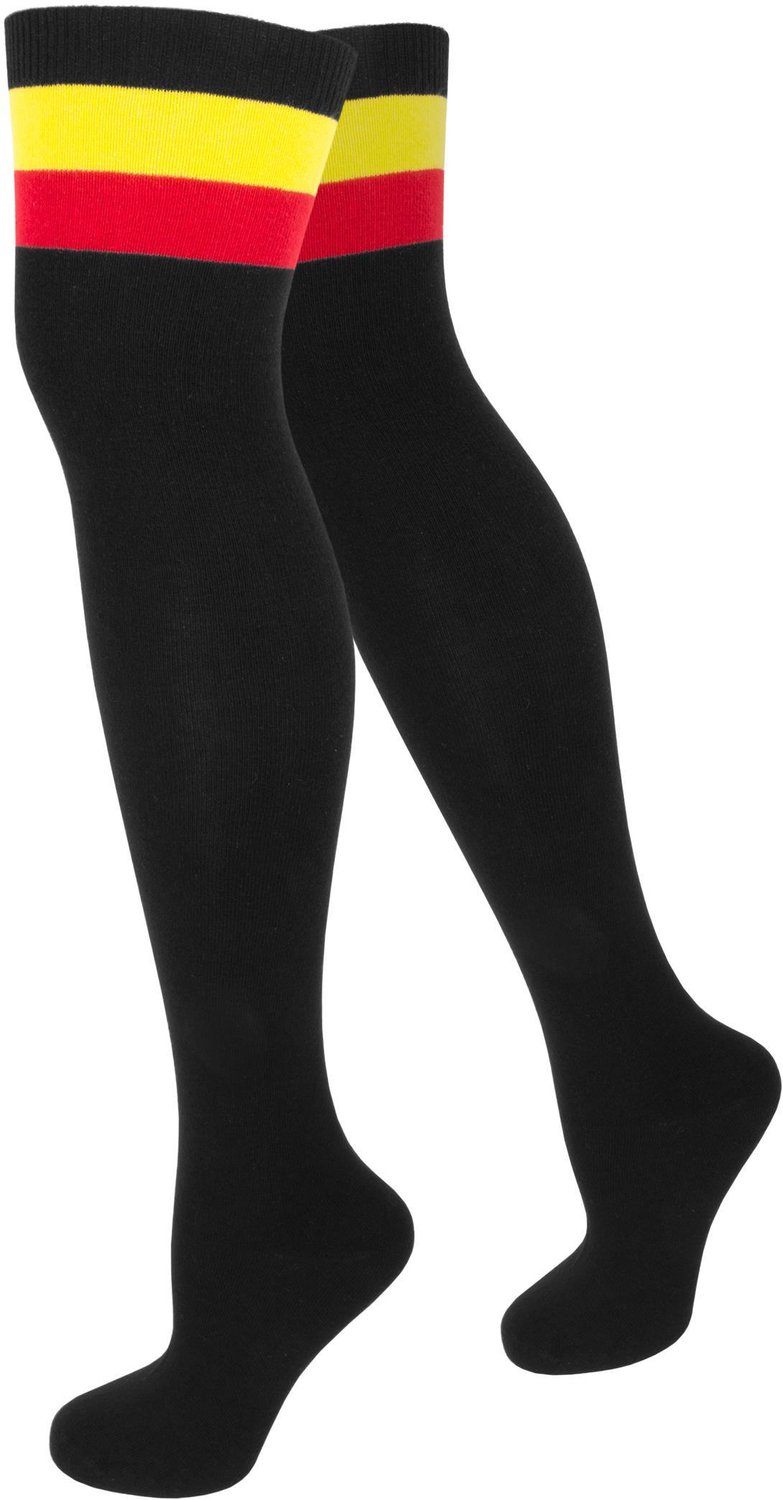 Overknee-laarzen met gekleurde boord