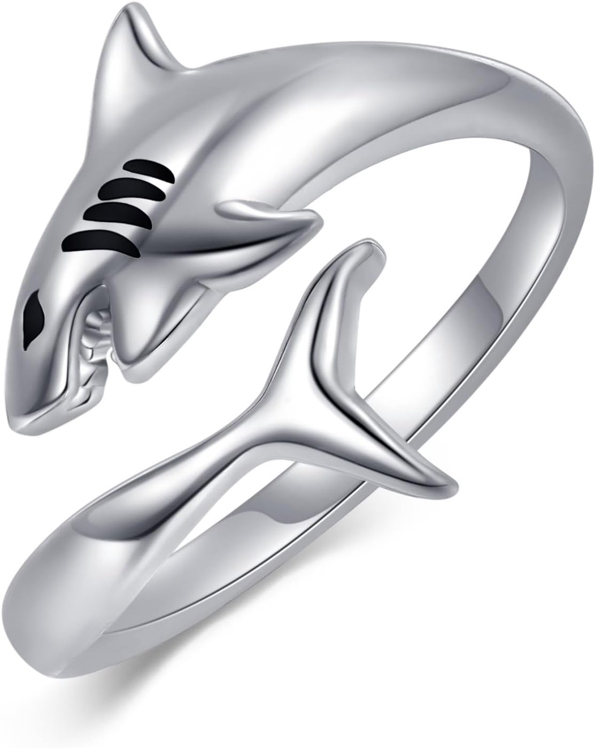 Oceaanring 925 Sterling Zilver - Verstelbare Opening - Haai, Schildpad, Hamerhaai - Uniek Sieraad voor Dames en Heren - m-winkel