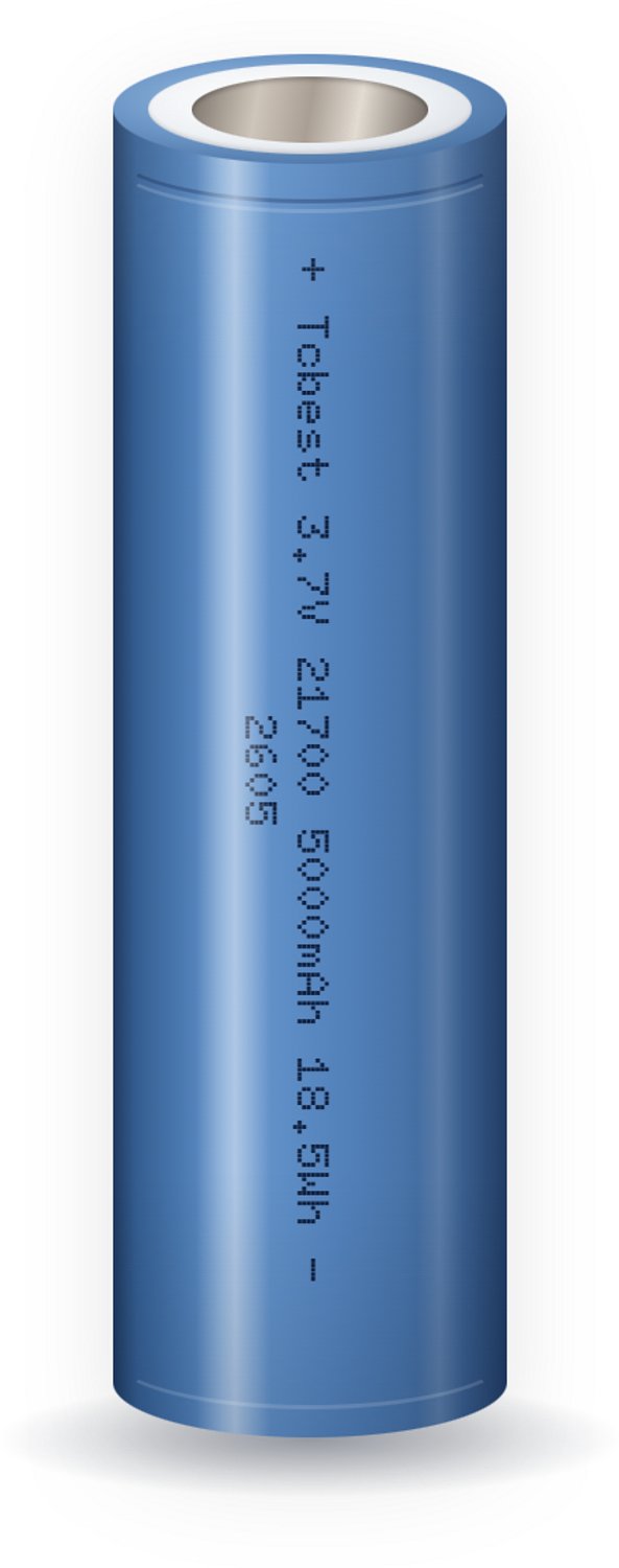 21700 Li-ion accu 3,7 V 5000 mAh – Flat top – Oplaadbaar - Tcbest