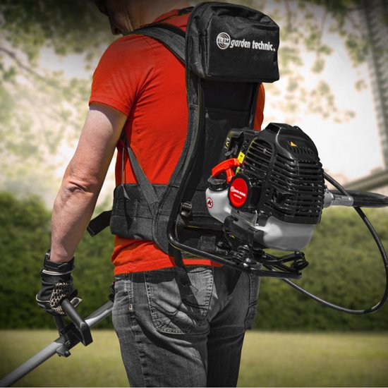 ELEM - Bosmaaier - Motor 52CC - 2 in 1 maaien met spoel 43CM of maaien met mes 25,5CM - Rugzak uitvoering — afbeelding 5