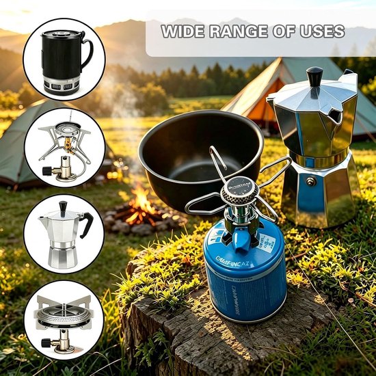 Gascartridge-adapter - bajonetslot naar 7/16 inch schroefdraad - zilverkleurig - ideaal voor Campingaz - ServiceTopper — afbeelding 4