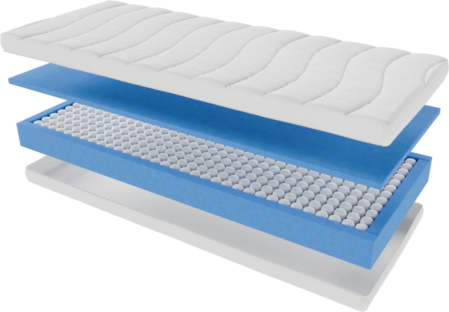 Toros Bedden 80x200x19 Pocket - HR Koudschuim - Anti Allergisch - Afritsbare Hoes Wit