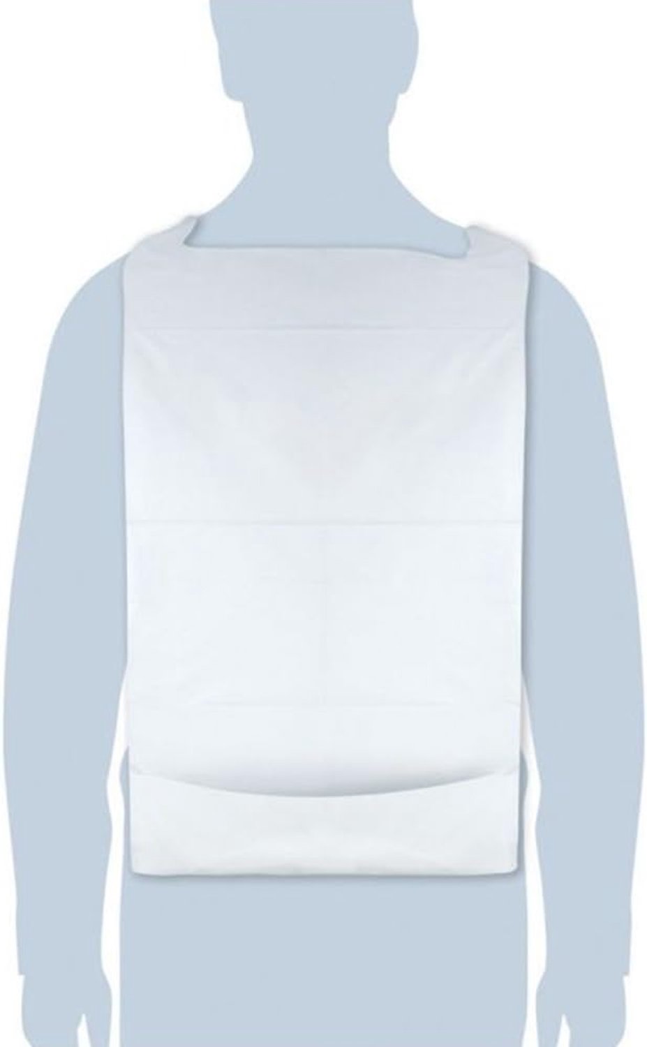 wegwerpbibs 67 x 36 cm - papier en polyethylene - waterafstotend en scheurbestendig - ideaal voor gastronomie - Luxento