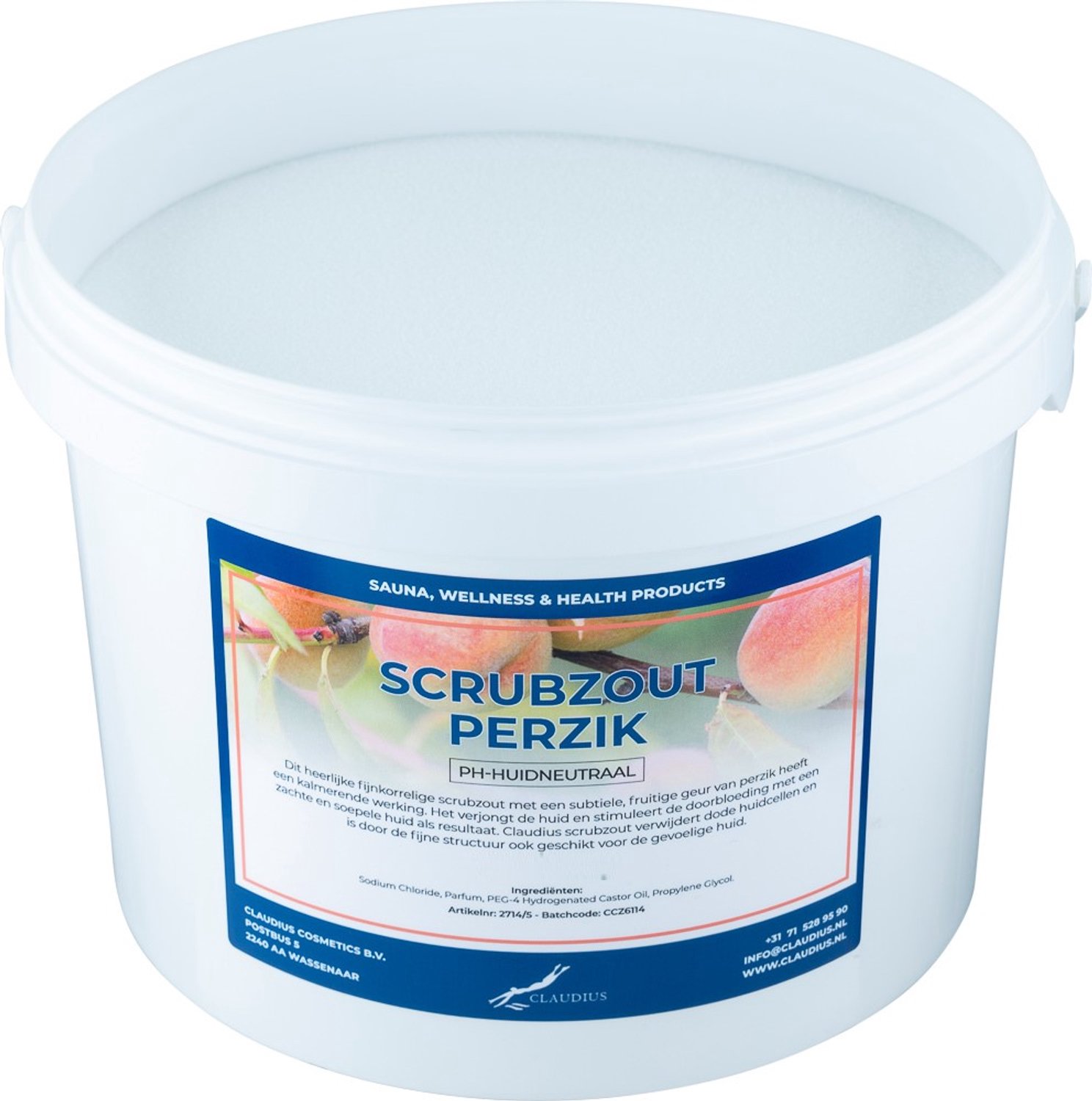 Claudius Scrubzout Perzik - 1 KG - Hydraterende Lichaamsscrub - Body Scrub