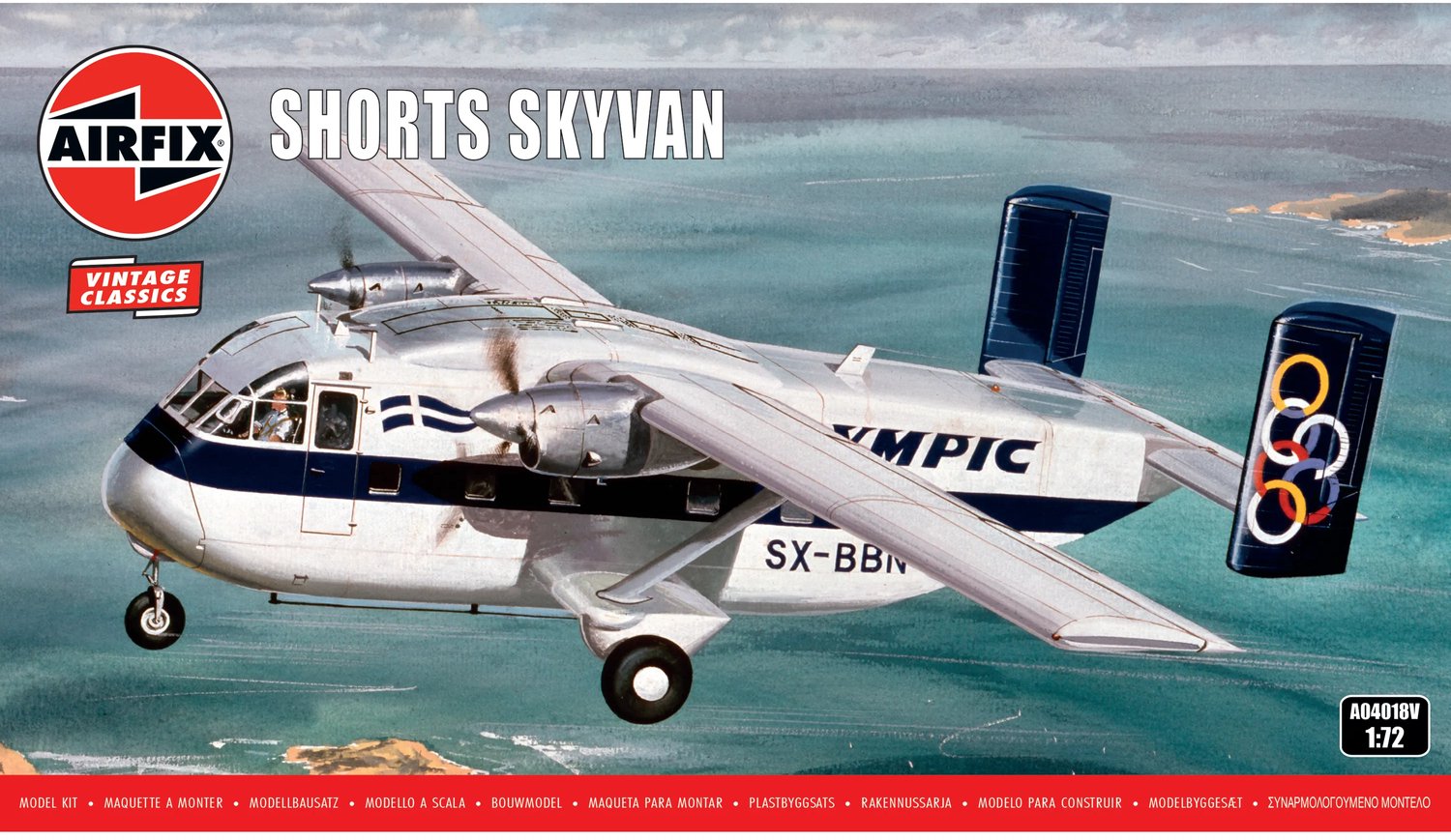 Airfix Modelbouwpakket Vliegtuigen - 04018V Short SC.7 Skyvan - Vintage Classics - Brits Transportvliegtuig Plastic - 1:72 - Modelbouw
