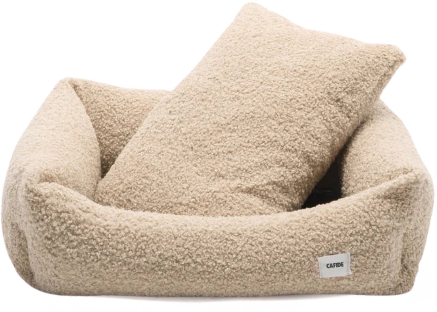 Comfortabele hondenmand van fleece – Beige – Zacht, wasbaar, afritsbaar & anti-slip – Snozy