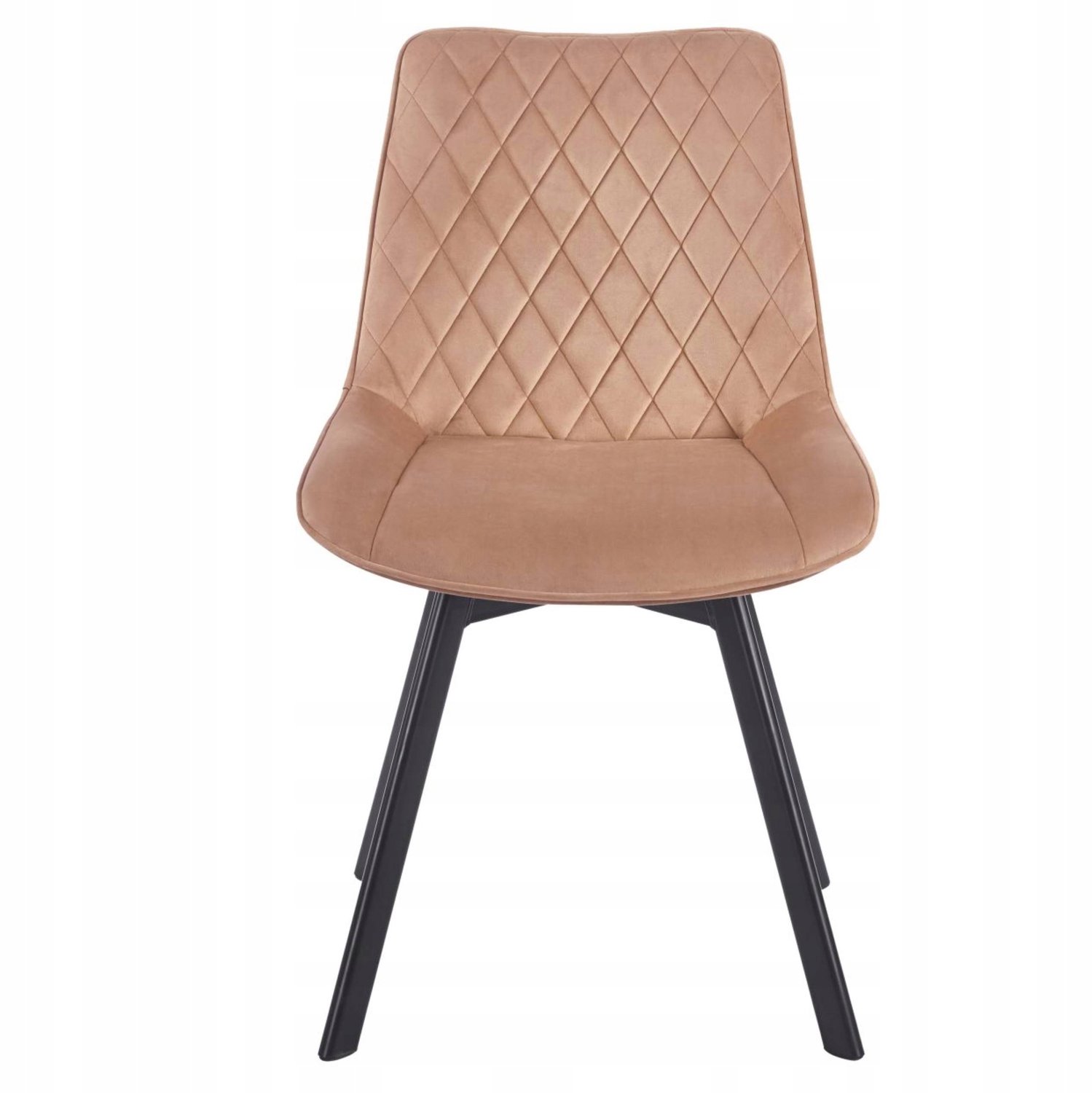 Furnitex Cappuccino Eetkamerstoel - Draaibaar 360° - Velvet - Automatische Terugkeer Cappuccino;Zwart