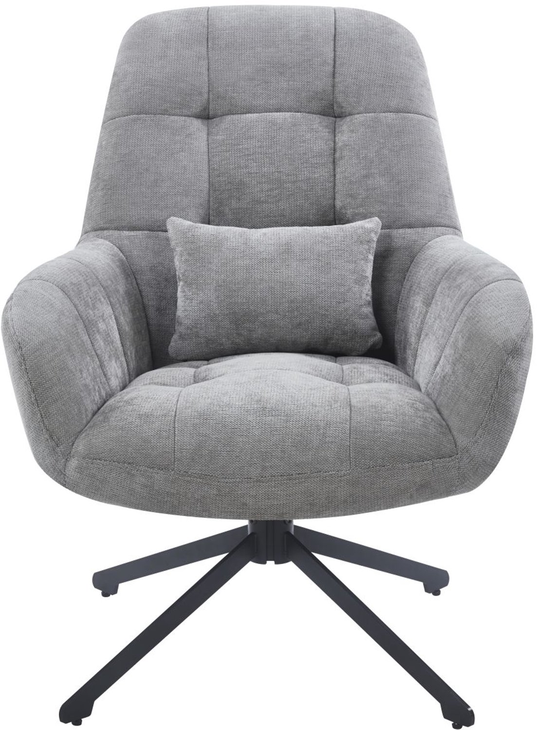 Furnitex Holms FR12-FX - Fauteuil - Grijs - 360° draaibaar Grijs;Zwart