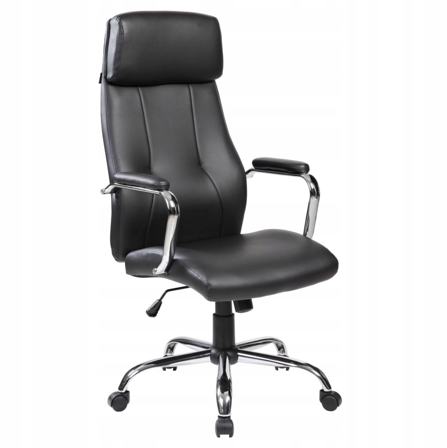 Furnitex FB 46-FX - Directiebureaustoel - Zwart kunstleer - TILT-mechanisme - Chromen metalen basis