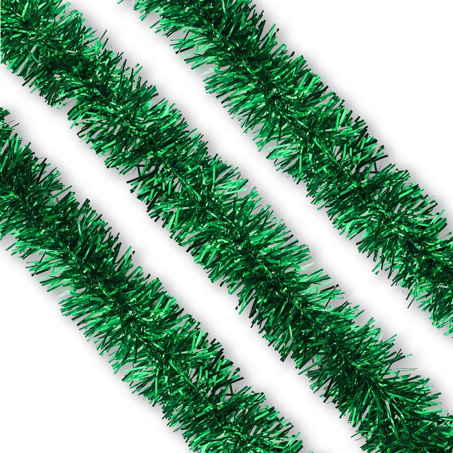 LUQ – Tinsel Kerstslinger Groen – Lametta Slinger – Christmas Garland – Kerstboomversiering – Kerstboom Hangdecoratie