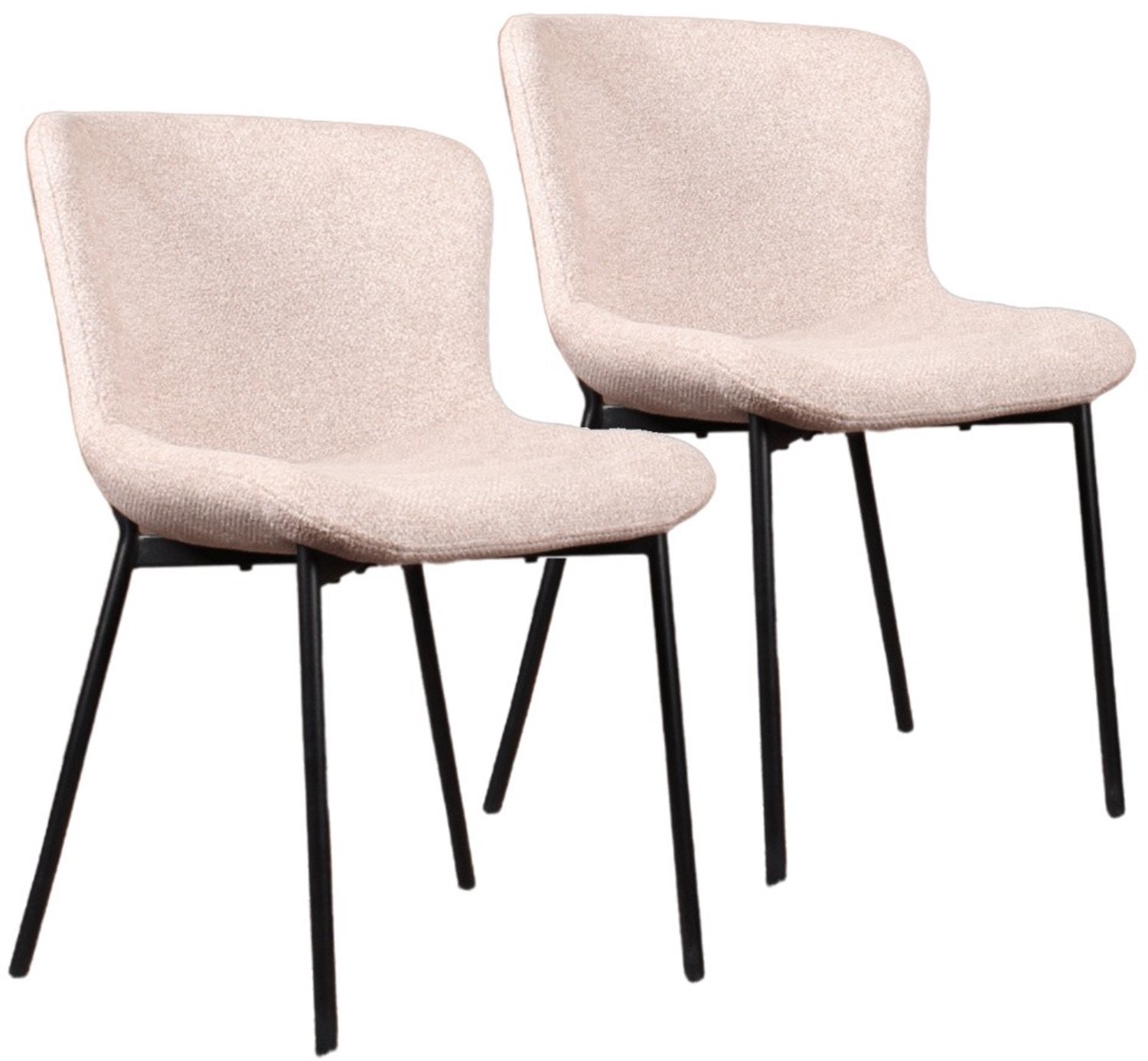 DS4U - - Vera eetkamerstoel - Set van 2 - Champagne - Stof
