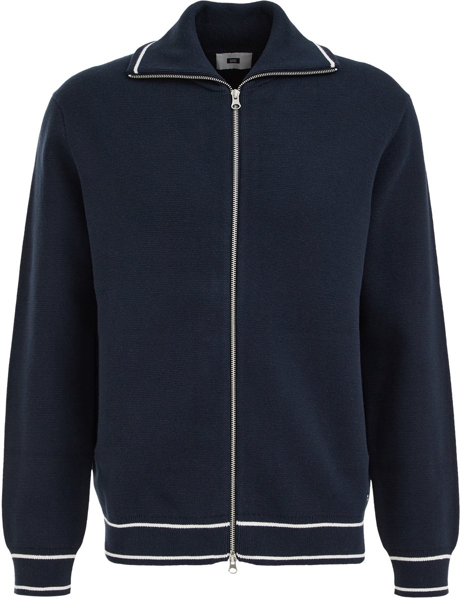 WE Fashion Heren regular fit gebreid vest met contrast