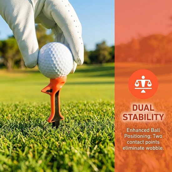 Duurzame onbreekbare golftees in 4 kleurenmix - 100 mm lange kunststof golfaccessoires voor optimale afslag en stabiliteit, ideaal voor alle seizoenen — afbeelding 4