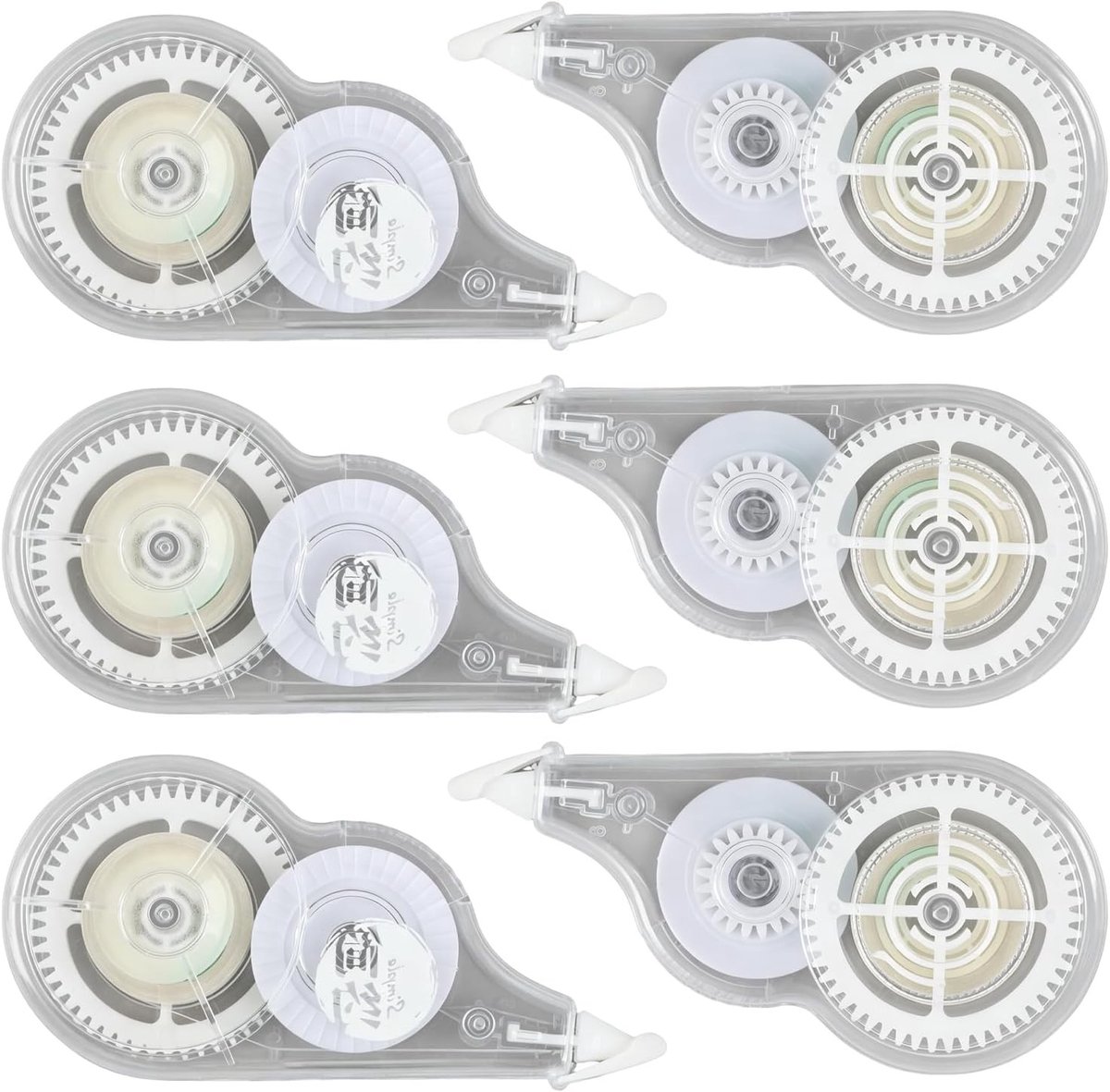 Set van 6 Mini Pocket Correctiebanden met Hydro Dipping Motieven - Scheurbestendige Tape voor Directe Correctie, Herbruikbaar voor Kantoor, School en Thuisgebruik