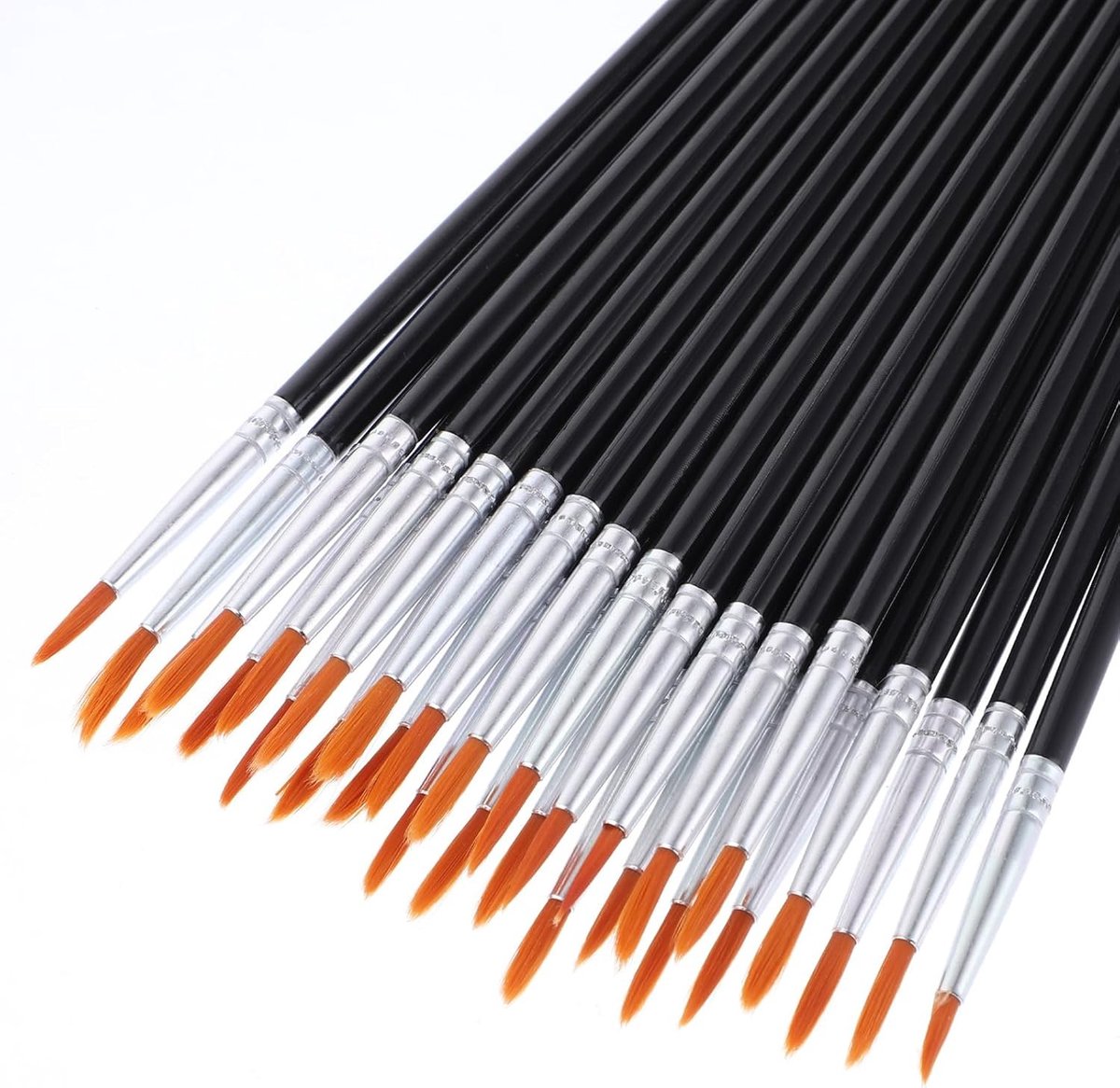 30-delige penseelset voor kinderen, kleine ronde en puntige nylon haar penselen voor acrylverf en schilderen