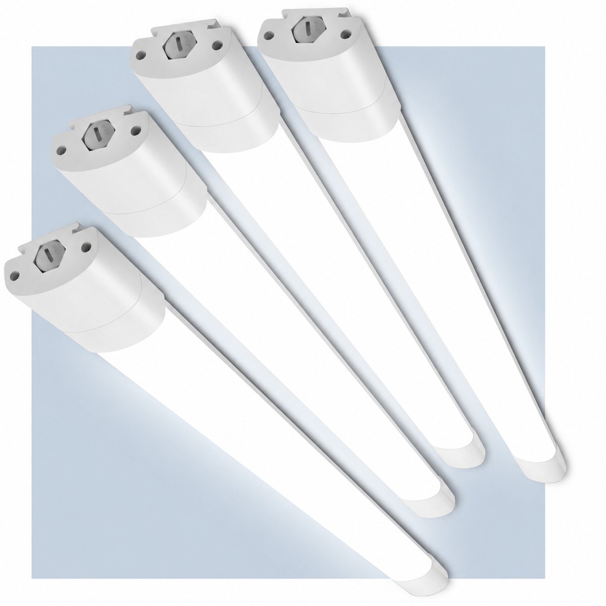 LOVHAUS 4 Stuks LED Balklamp 90 cm - 30W 3300LM - 4000K - IP66 - Koppelbaar